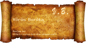 Vörös Boróka névjegykártya