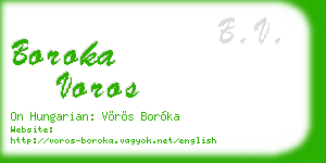 boroka voros business card