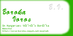 boroka voros business card